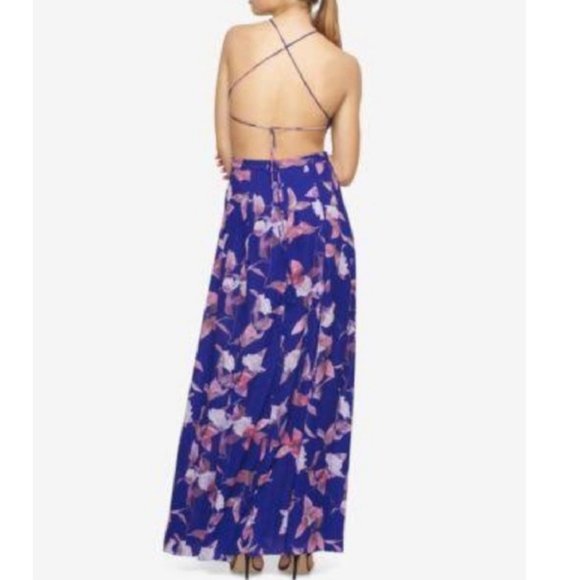 FAME AND PARTNERS Floral Printed Halter Maxi Dress - Picture 6 of 7